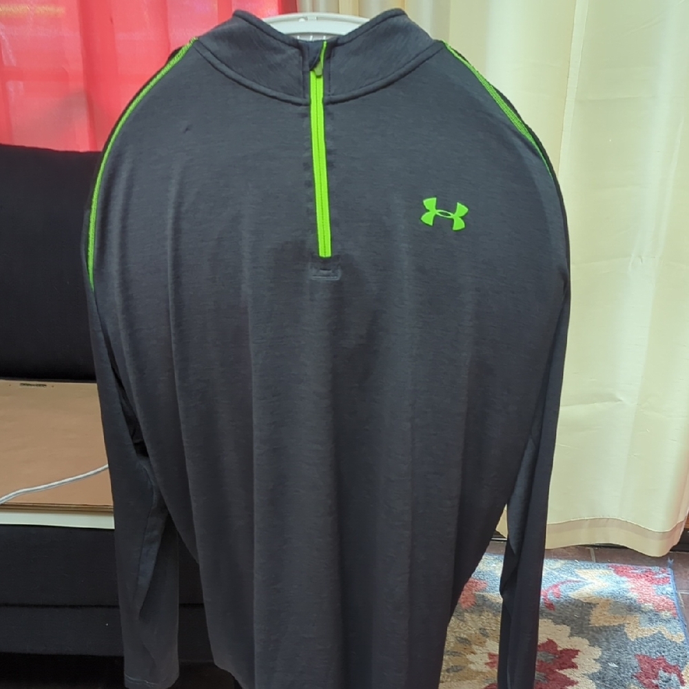 Under Armour Charcoal and Lime Green Hoodie
